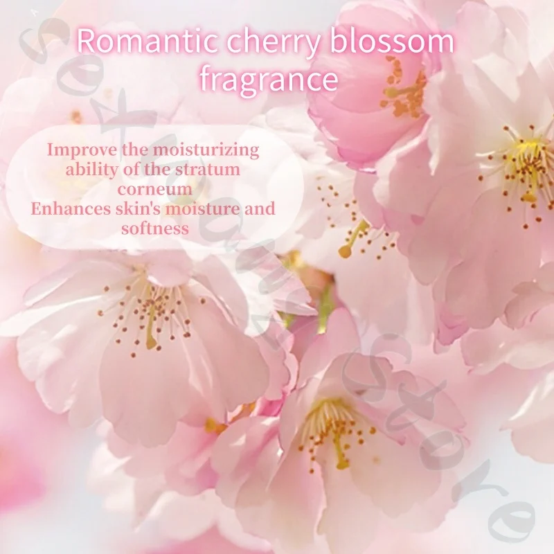 Sakura petal rejuvenating shower gel cleans excess oil and dirt, moisturizes and refreshes, improves dry and rough skin
