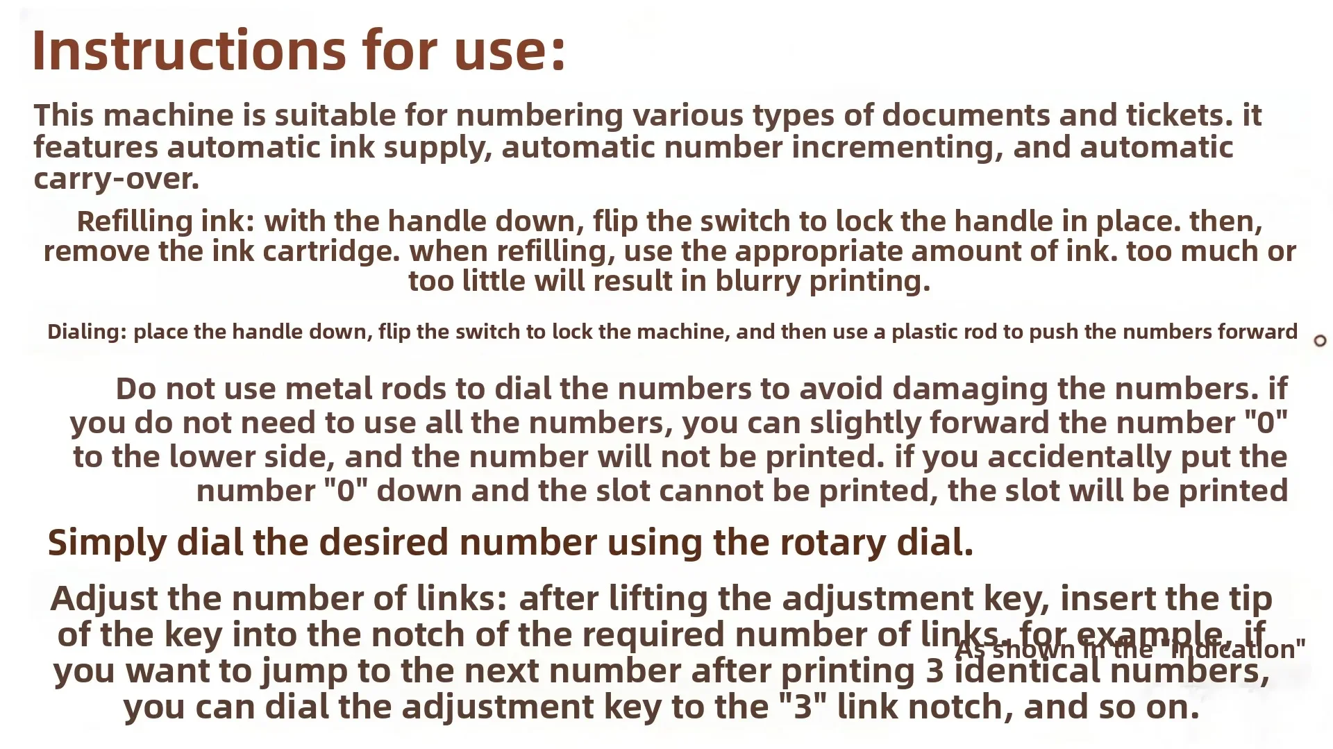 Number Machine 6 Position Automatic Numbering Machine Into The Number Coding Page Chapter Marking Machine Digital Stamp Office