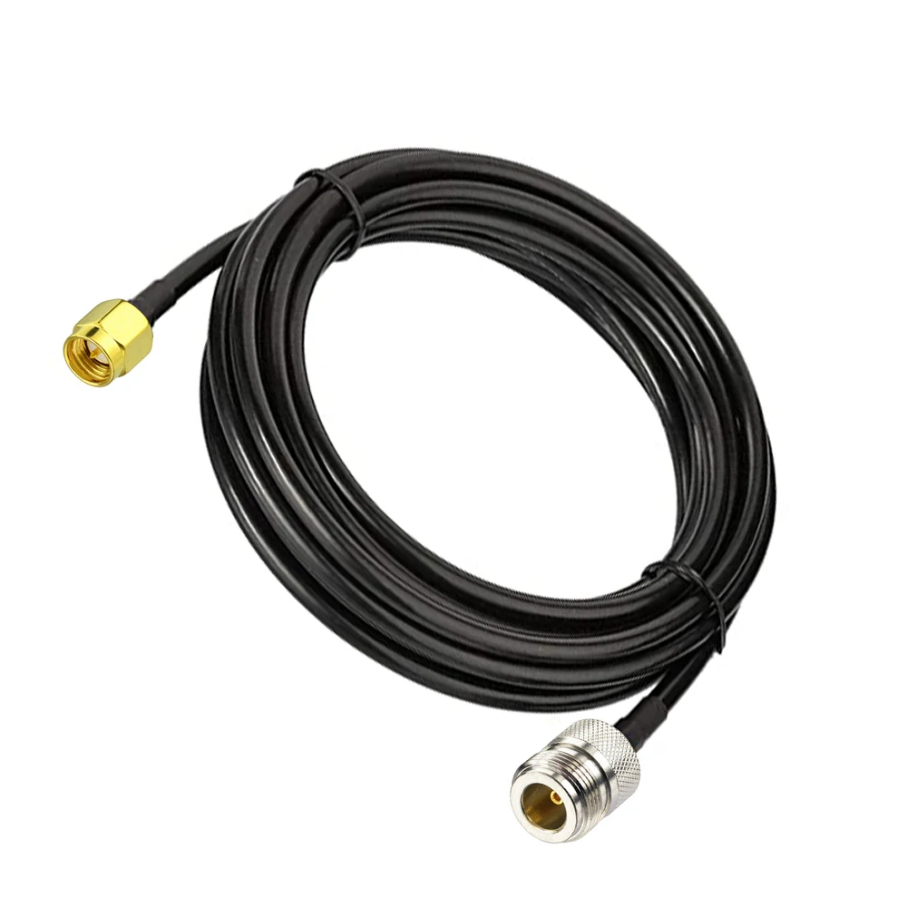 Conector macho e fêmea Crimp para RG58, jumper de extensão coaxial, cabo pigtail, N para SMA RPSMA, latão RF, L16, entrega rápida