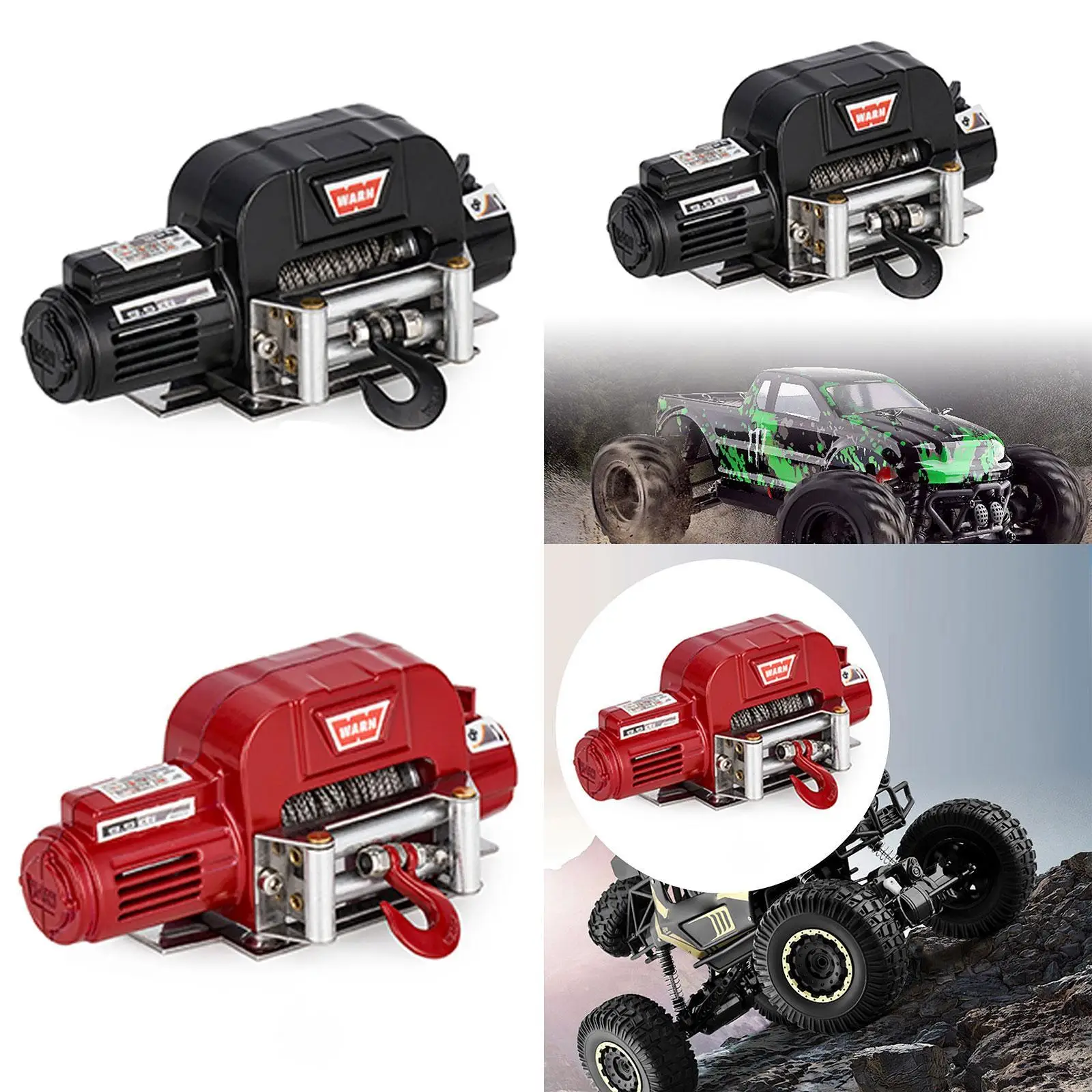 RC Lier Elektrische Metalen Lier Simulatie Elektrische Decoratie Reserve voor 1:10 RC Hobby Auto Crawler Model