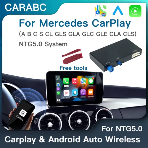 CARABC inalámbrico CarPlay Android Auto compatible con Mercedes A B C CL S CLA CLS clase GLA GLS GLC GLE V250 V260 DB11 Sprinter NTG5.0
