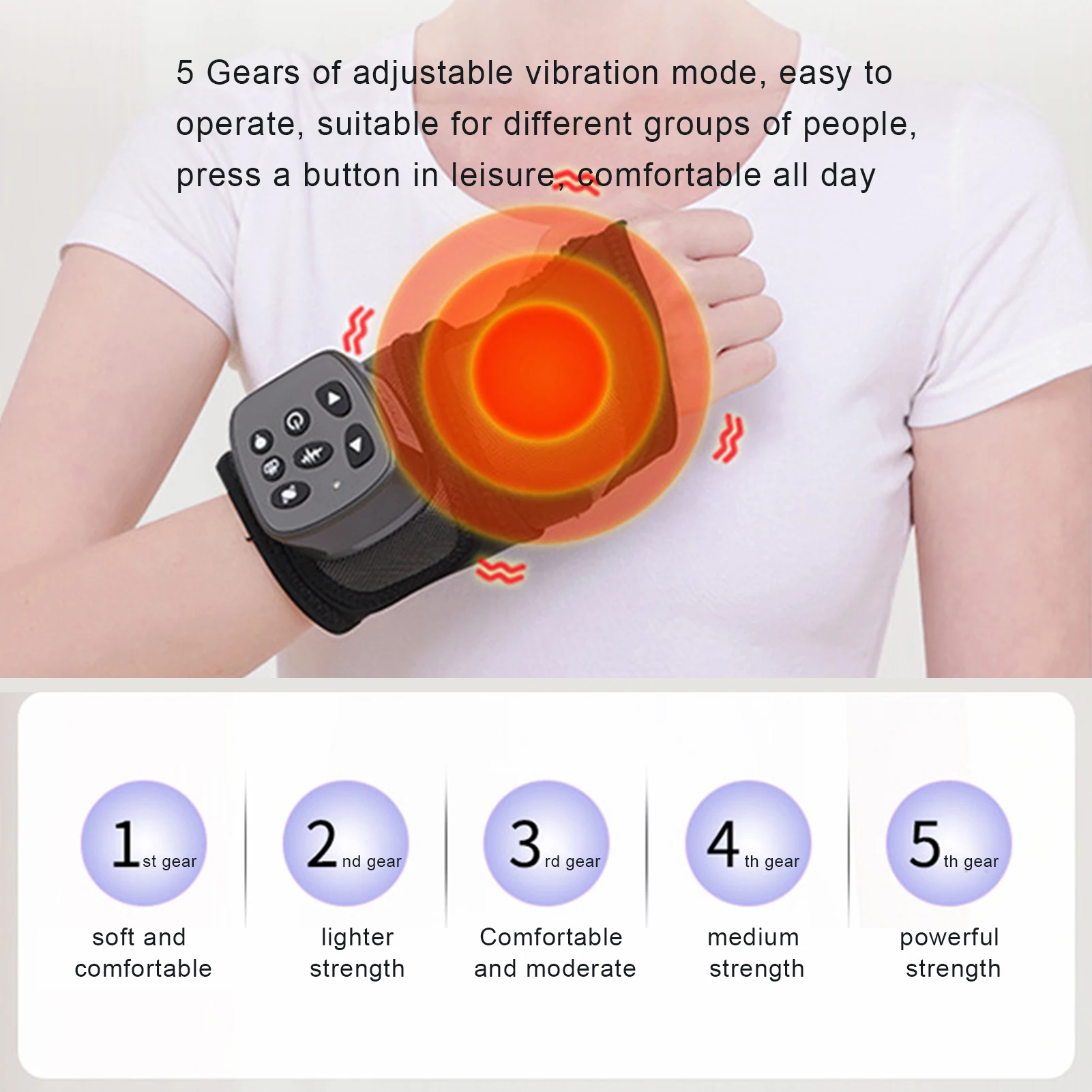 Rechargeable Intelligent Bracer Wrist Heating Wrap Compression Air Therapy Massager Device Fitness Wrister Joint Care