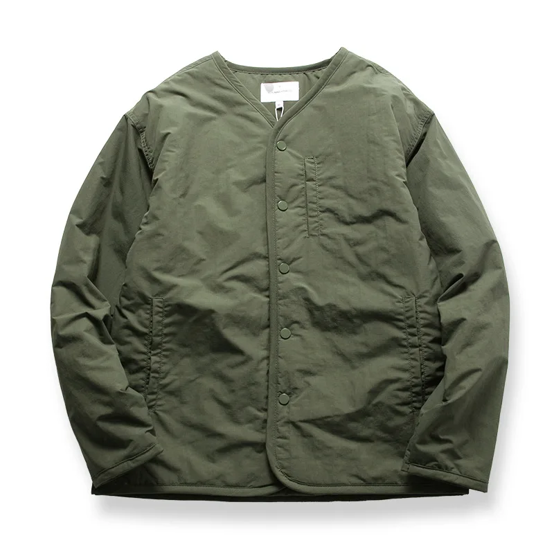 New Autumn And Winter American Military Style Tooling Liner Men's Outdoor Loose Collarless Cotton-padded Fashion Coat