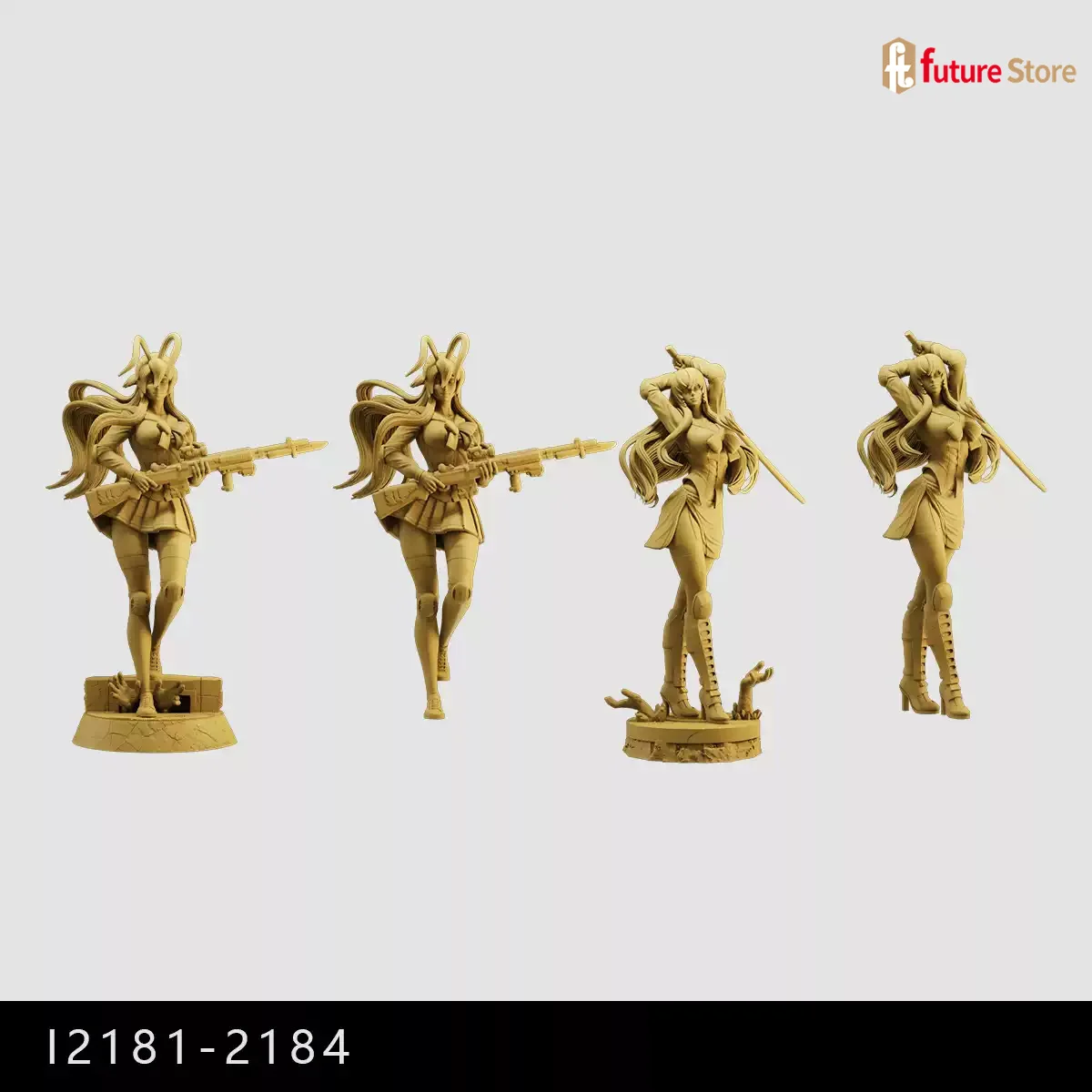 Miniature Figure 1/64 1/43 1/35 Anime Girl Soldier Band Figures Mini Doll Model 3D Print Figurine Scene Props Decor