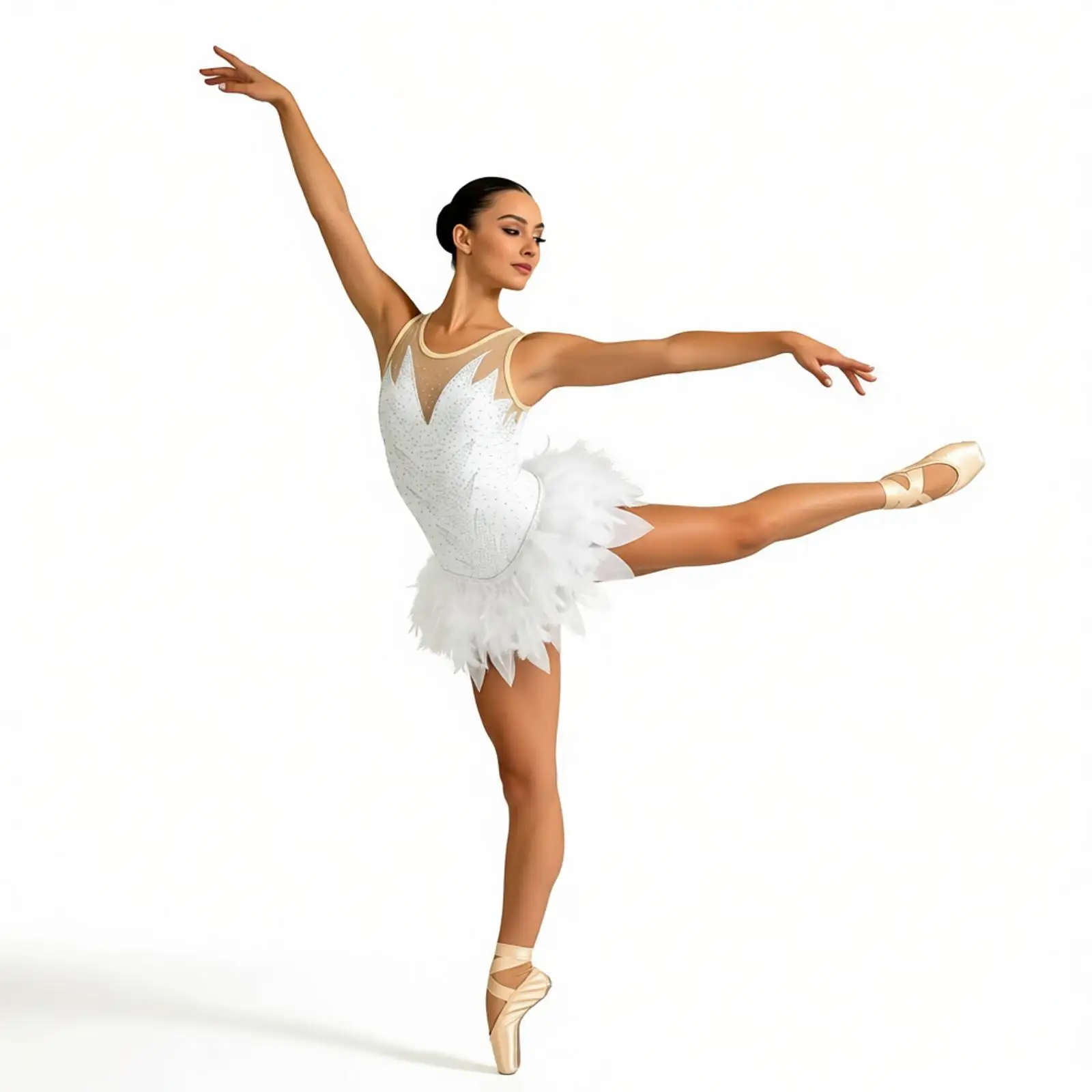 

Пушистое балетное туту «Лебединое озеро» для женщин, взрослое, для балета, фигурного катания, танцев, костюм-платье с леотардом