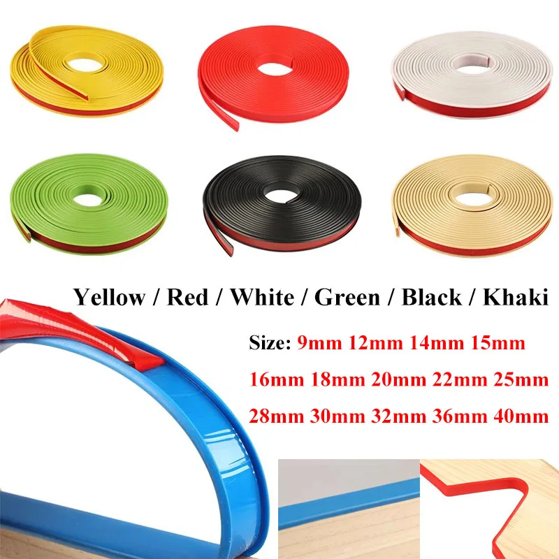 Width 9-40mm U-shaped Edge Banding Self-Adhesive Edge Banding Tape TPE Rubber Wood Board Chair Table Protector Cover Furniture