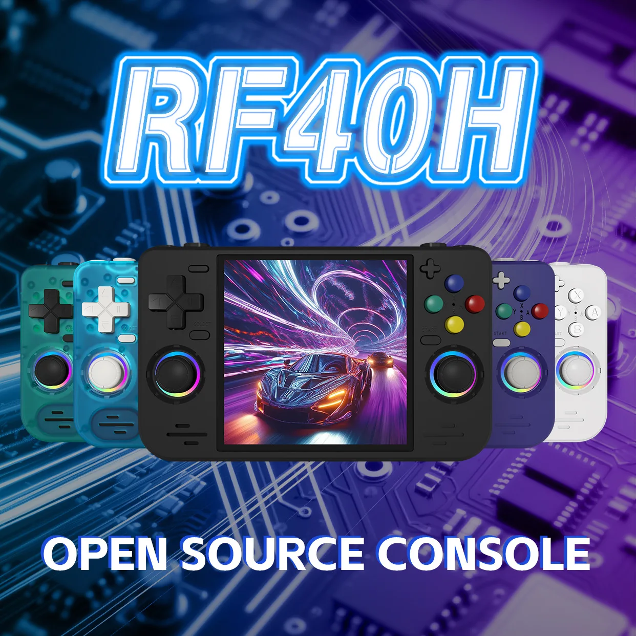 RF40H Handheld Game Console 4-inch High-definition Screen Retro Portable Open-source Joystick Arcade Video Player