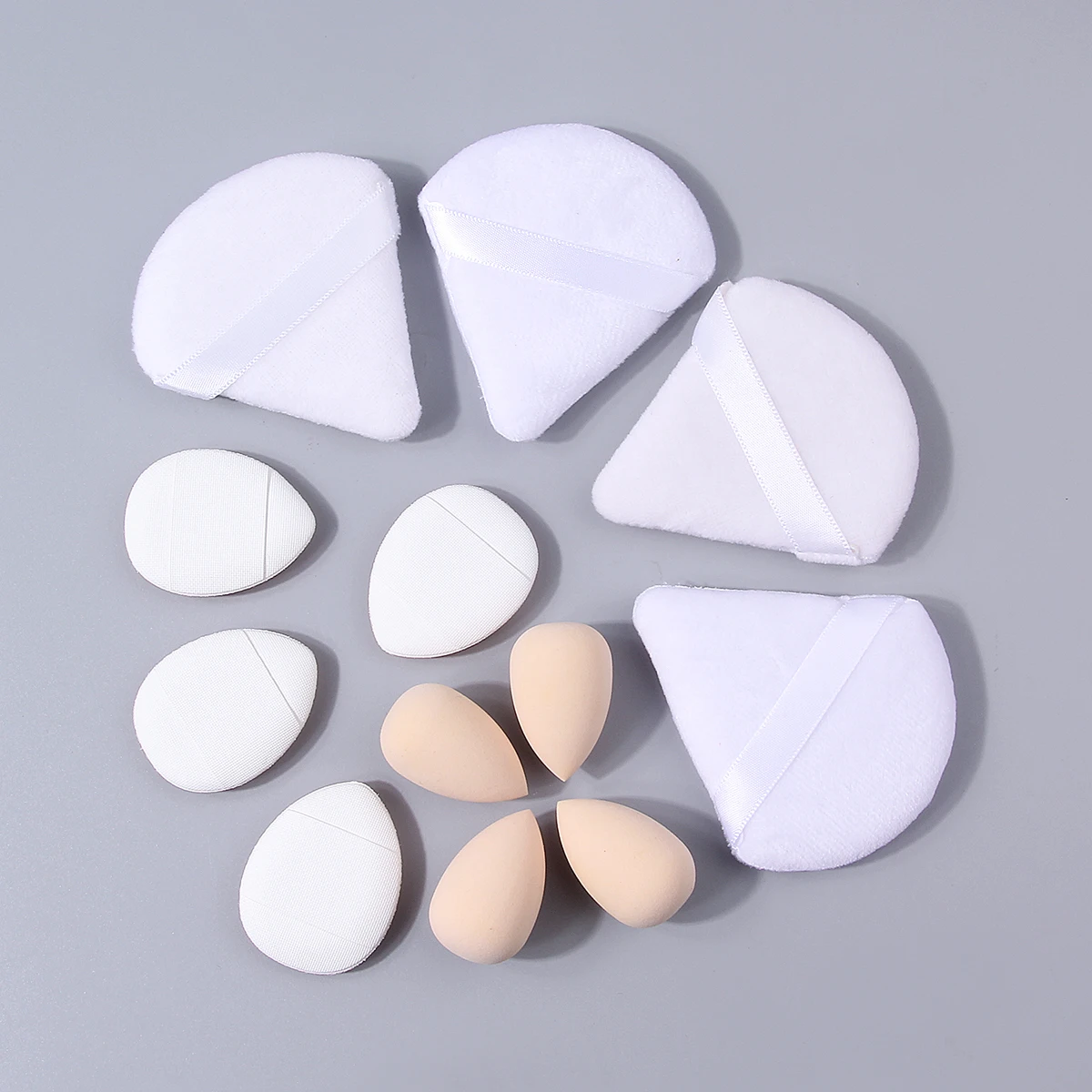 Ensemble professionnel de nettoyage et de maquillage du visage, 20 pièces, dragonne + éponge bouffante de poudre d'œuf + grande bouffée de lavage du visage