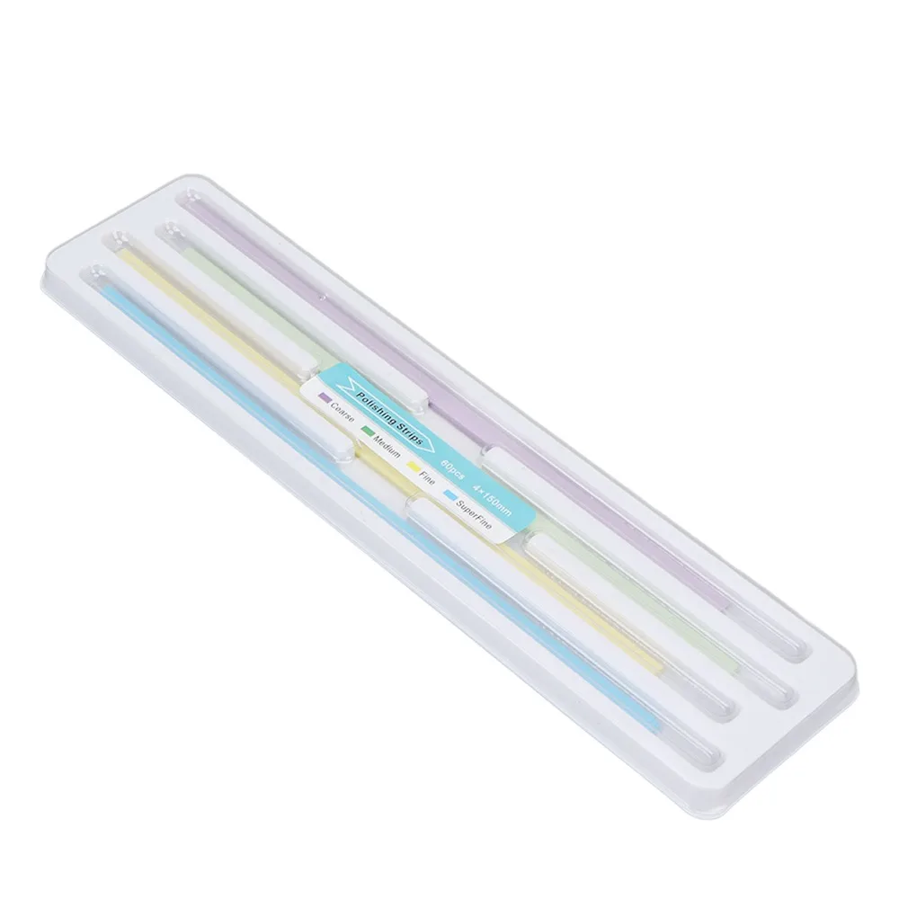 60PCS Plastic Dental Polishing Strips Portable Lightweight Dental Sandpaper Strips Wear Resistant Dental Polishing Files