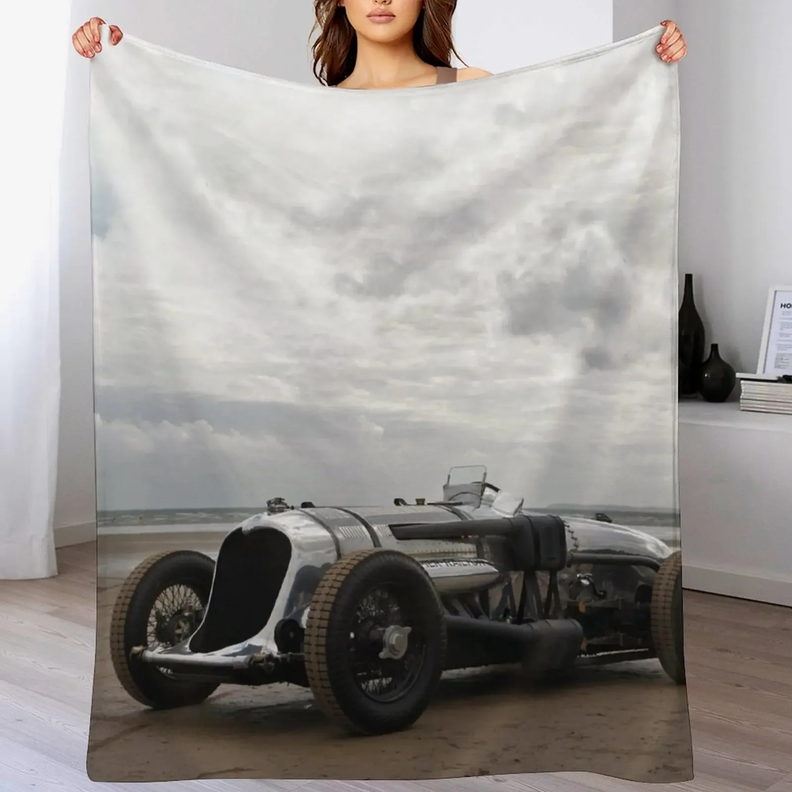 

Napier Railton at Pendine Sands Throw Blanket bed plaid anime Summer Moving Blankets