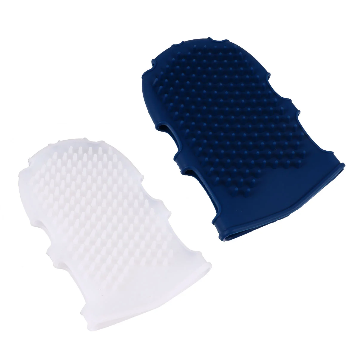 

2 Pcs Compression Silicone Massage Bath Gloves Wash for Bathing