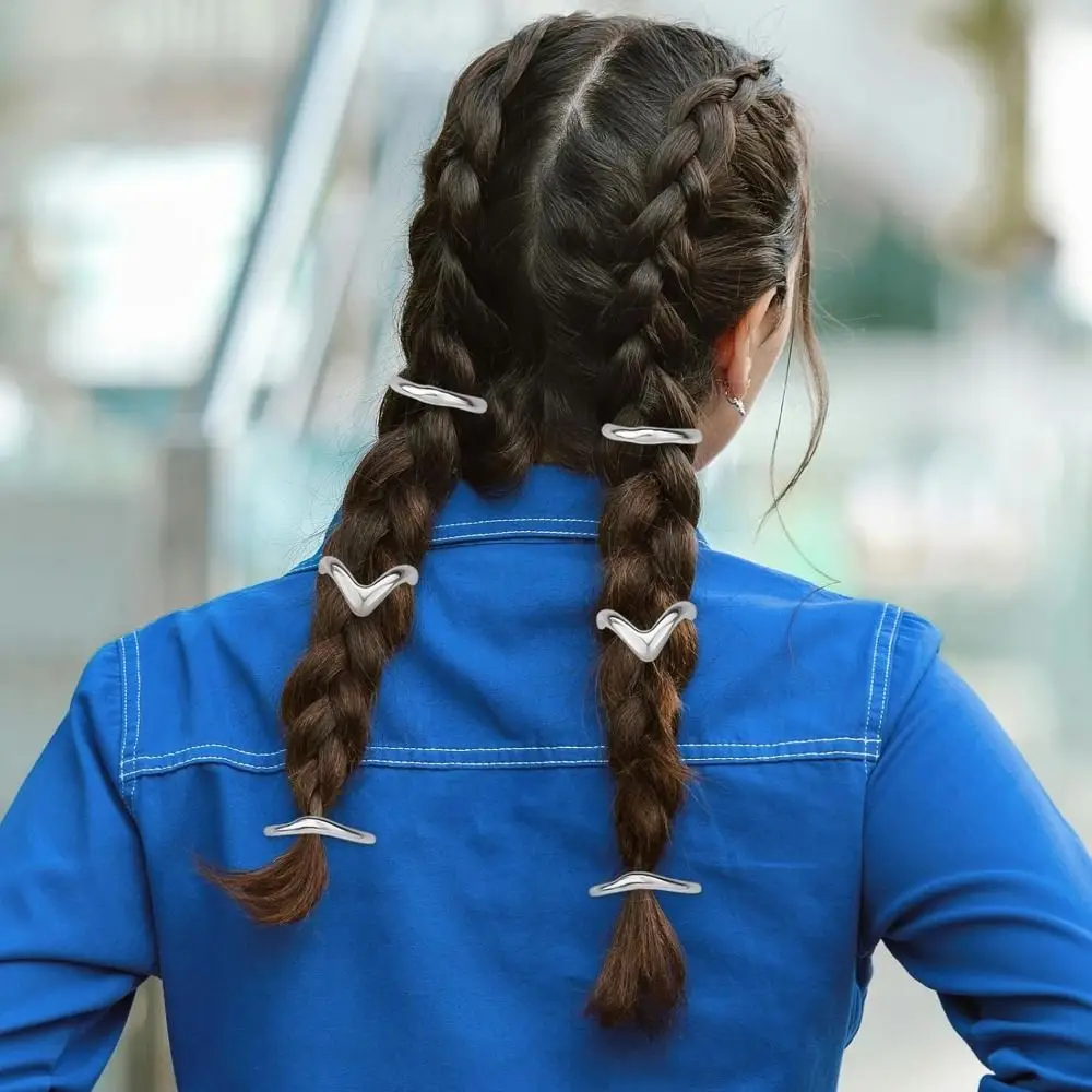 Novo metal rabo de cavalo titular forte segurar grampos de cabelo francês fino decorativo presilhas rabo de cavalo manguito para mulher