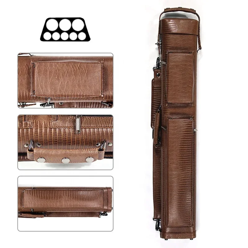 

-New Classic Design PU Leather Billiard Cue Case 8 Holes For Billiards Pool Cues For Sale