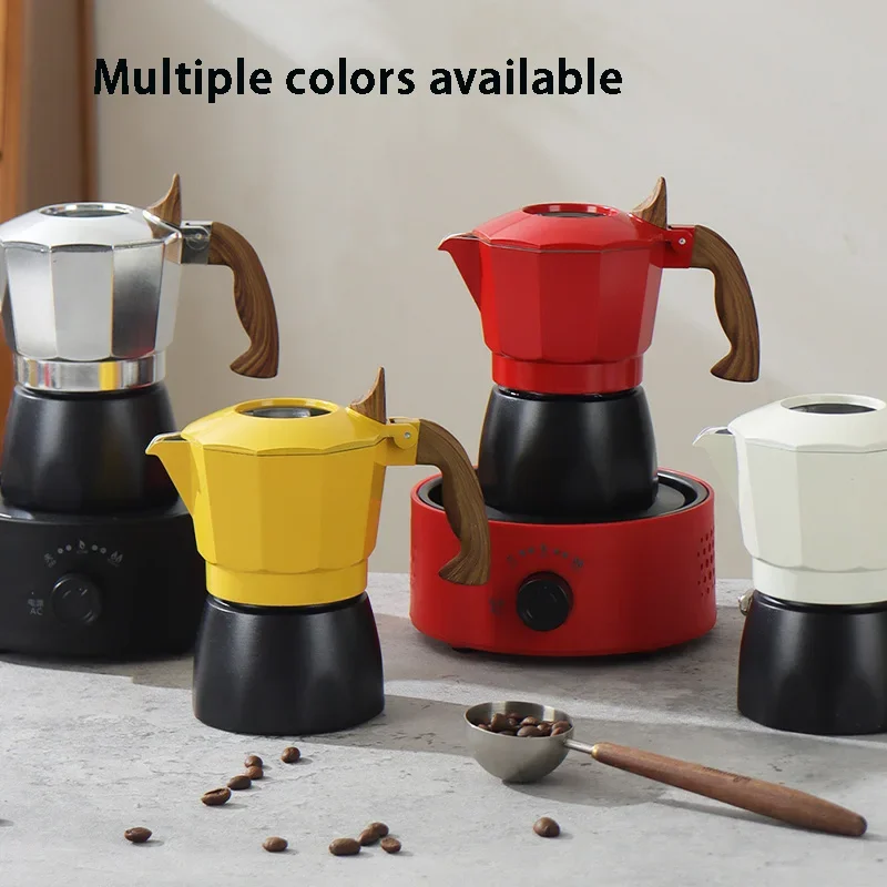 Pressure Espresso Boost Valve Portable Maker Camping Home Italian Colors Multiple Double Coffee Valve Moka Pot 6th Generation