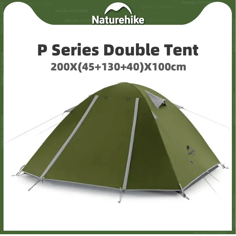 

Naturehike 2 Peoples Camping Tent P Series Outdoor Ultralight Rainproof Tents Travel Picnic Waterproof Tent Camping Equipment