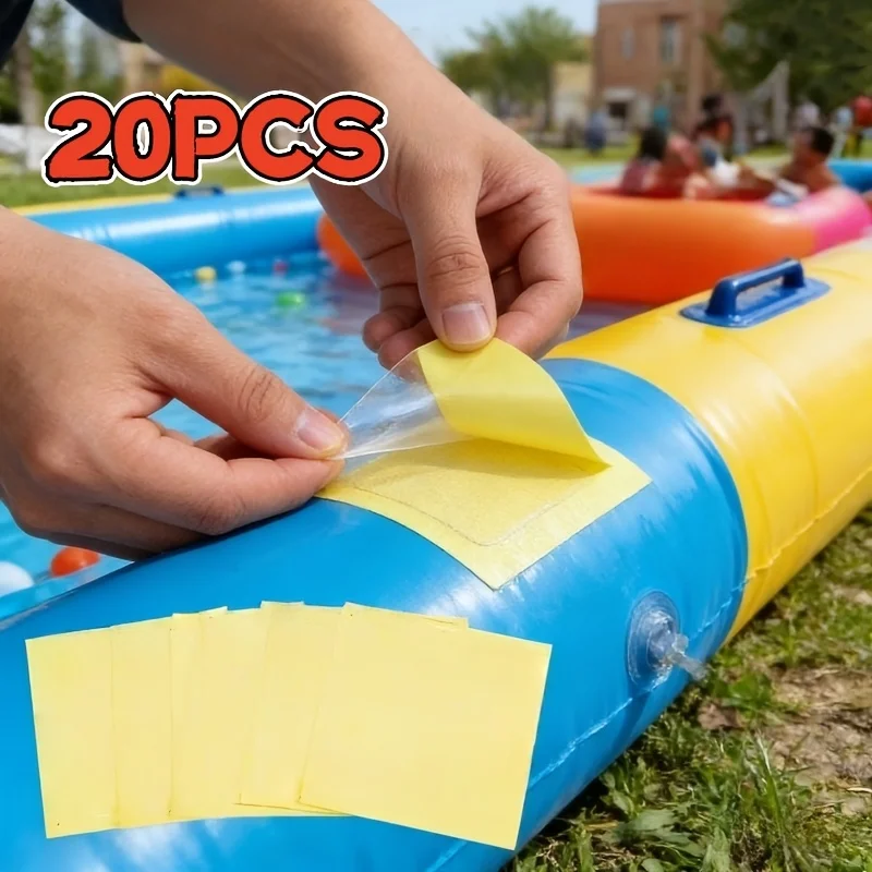Portable Transparent Waterproof Inflatable Repair Patches 20PCS Round Self Stick Patch for Swimming Float Tent Sleeping Bag