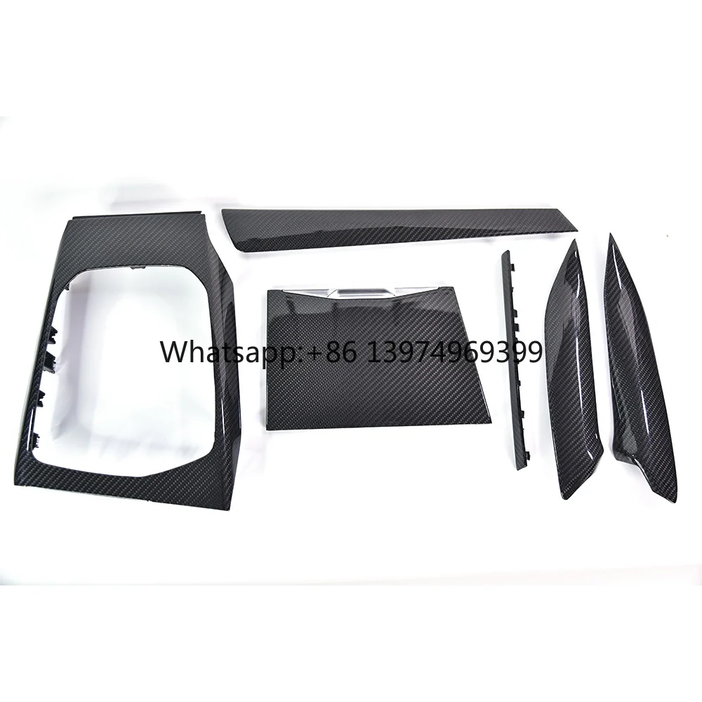 Suitable for 20-25 New BMW Carbon Fiber Center Console Interior Door Panel Six Piece Set Non-destructive Replacement Upgrade