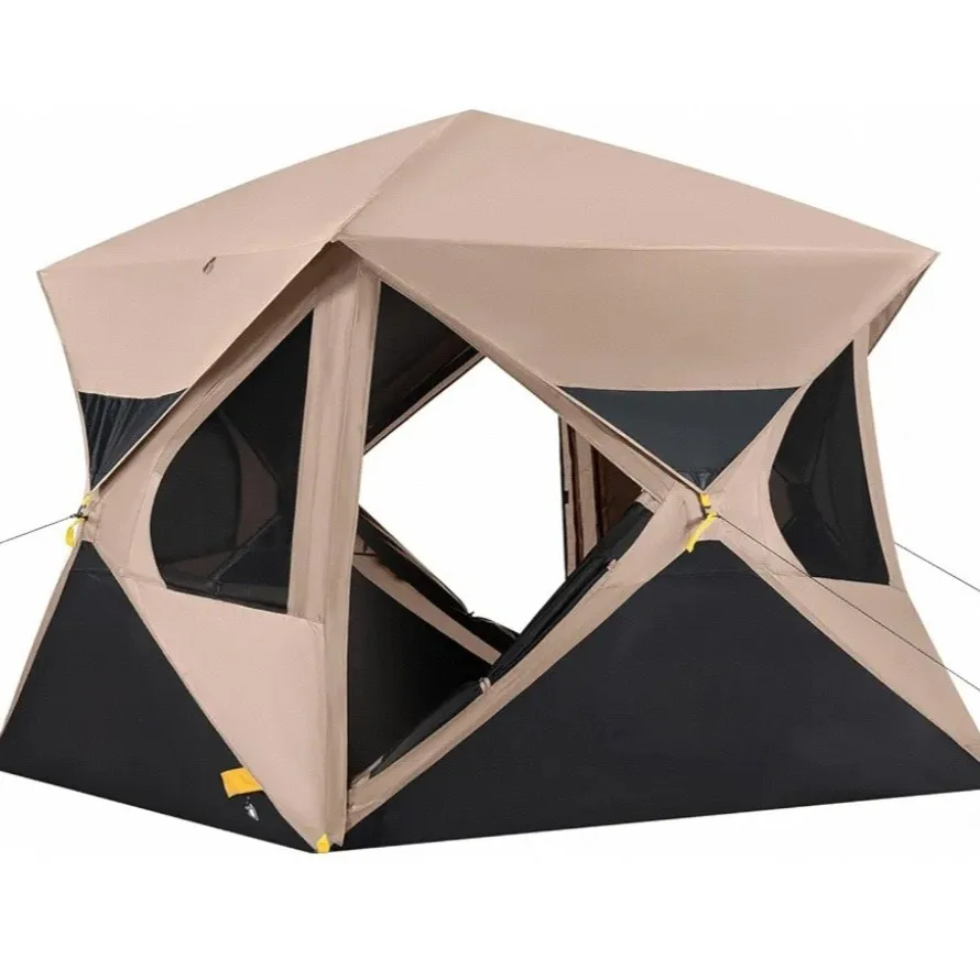 Large Space Simple Quick Open Multi-Person Outdoor Camping Easy Folding Rainproof Sunscreen Four Seasons Tent