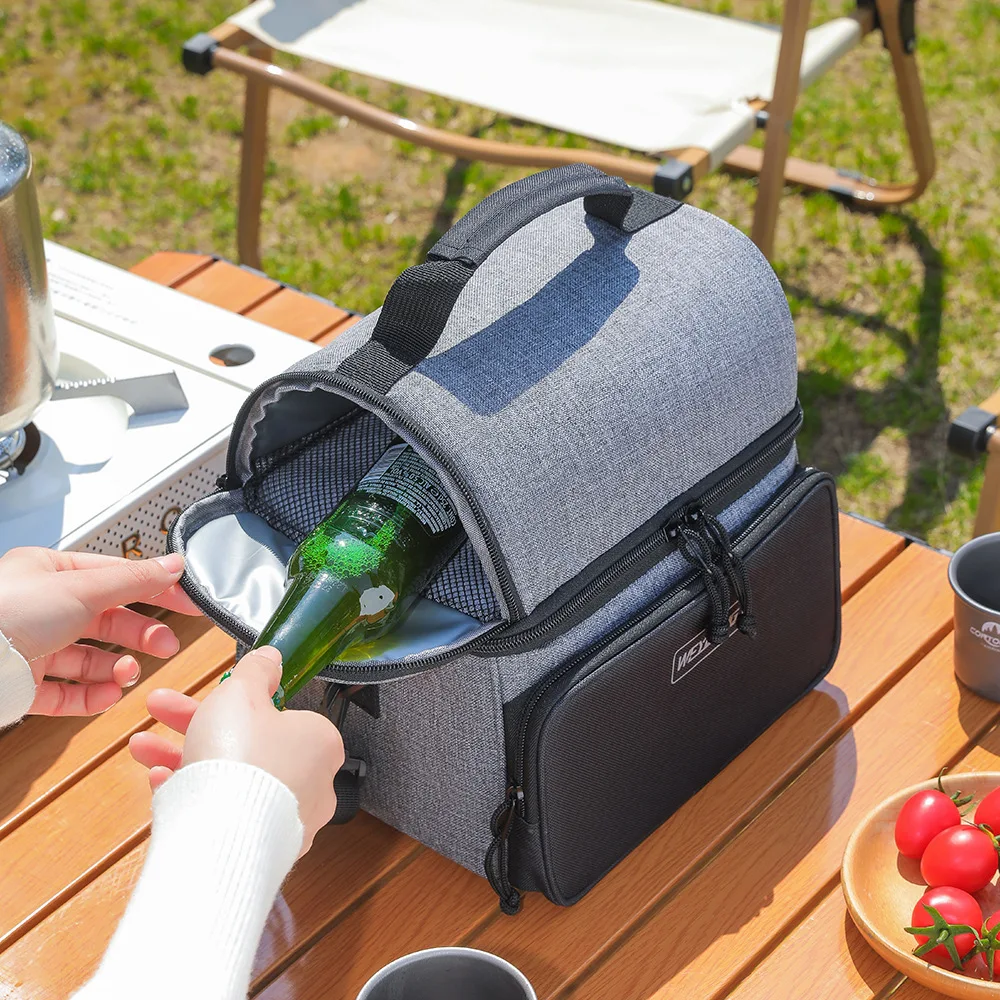 Large Capacity Oxford Thermal Insulation Bag Office Commute Fruits Storage Lunch Bag Waterproof Beer Beverage Thermal Cooler Bag