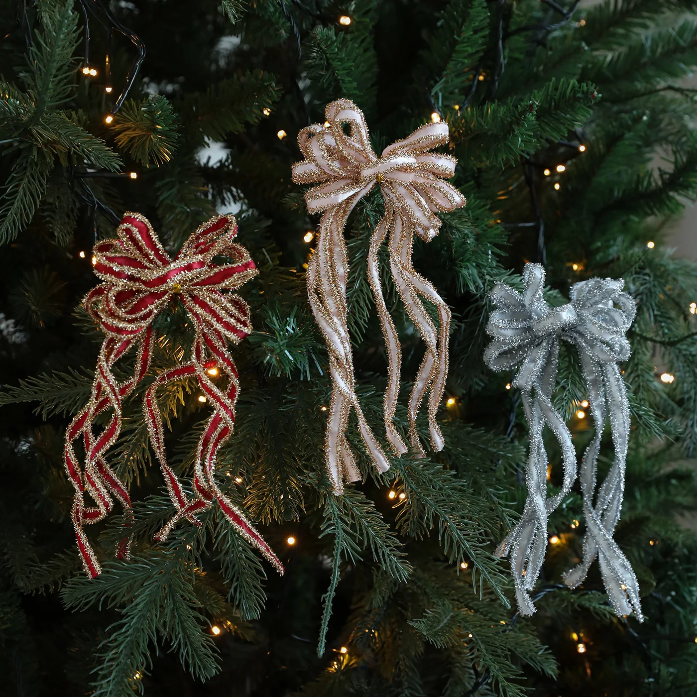 أقواس عيد الميلاد الجديدة، دعائم تزيين العطلة، المعلقات تزيين شجرة عيد الميلاد، الحلي، أشرطة البوليستر