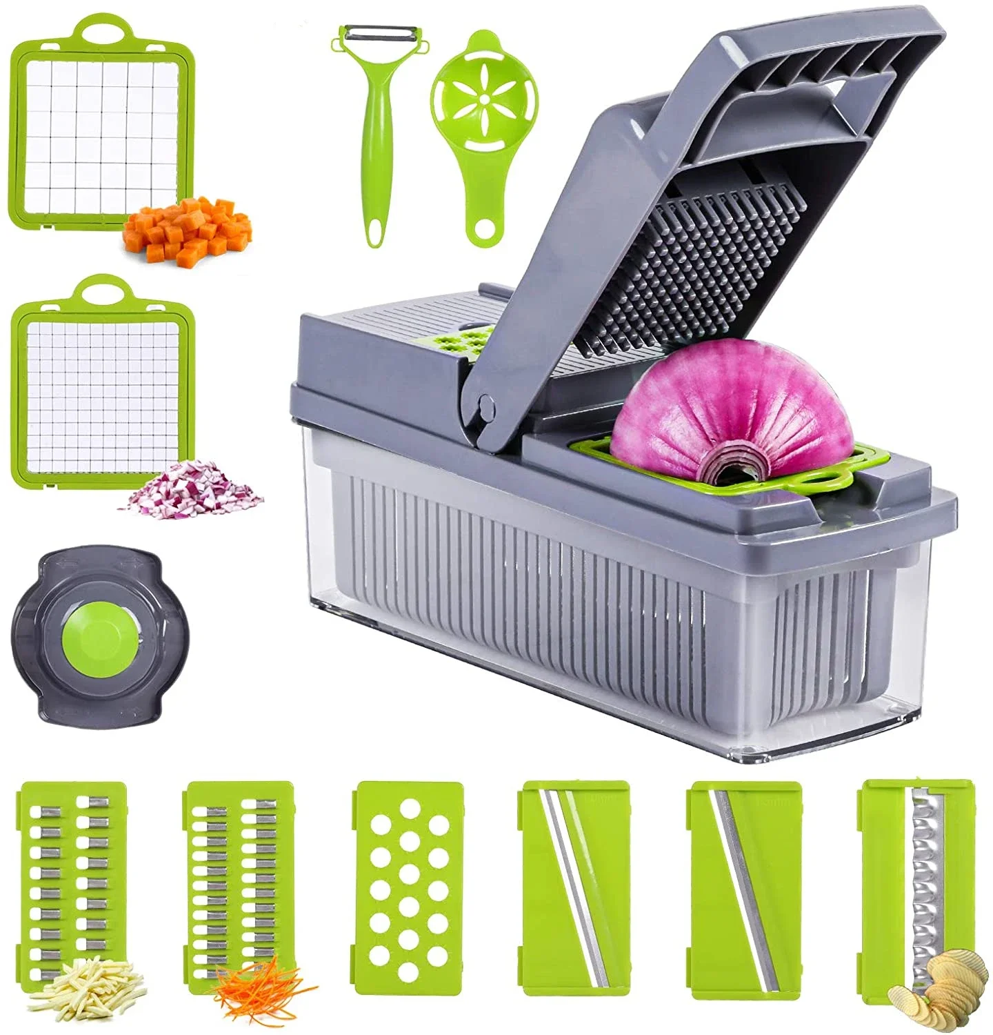 Vegetable multifunctional vegetable chunkable cutter onion Dicker, food slicker potato filler cutter salad Dicker egg