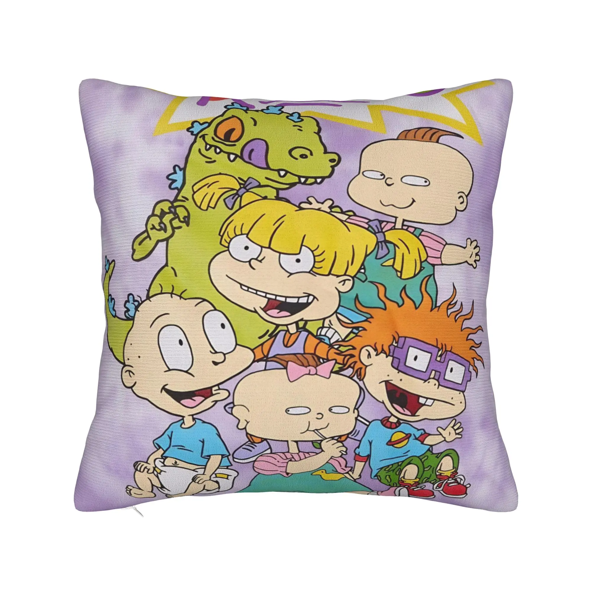 Decorative Pillow Cover Cartoon R-Rugrats Accessories Bedroom  Pillow Case Cover Square Multi-Size