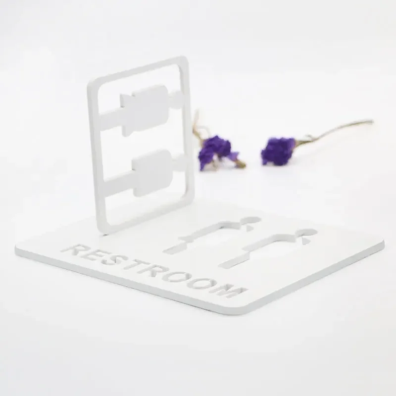 Toilet Signs Shopping Mall Office Buildings Door Plates Reminder Indicator Plaque Orientation Sign Wc Signage 3D Side Mount