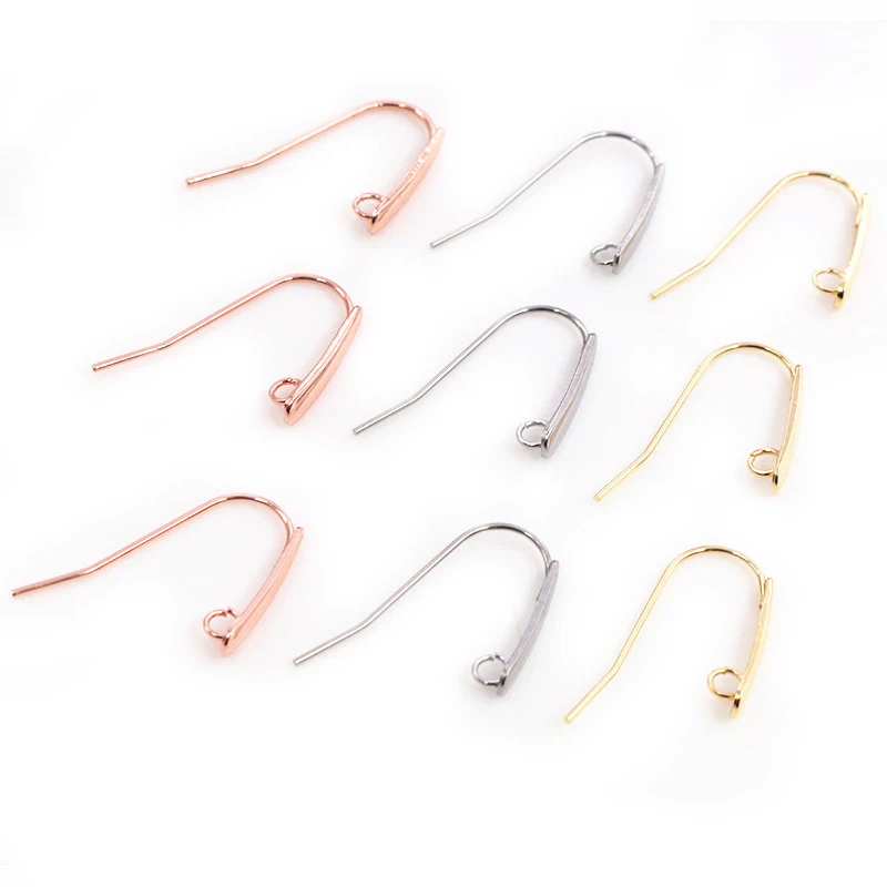 

24*12mm 20pcs/Lot 316 Stainless Steel Gold Rose Gold High Quality Earring Hooks Wire Settings Base Settings Whole Sale