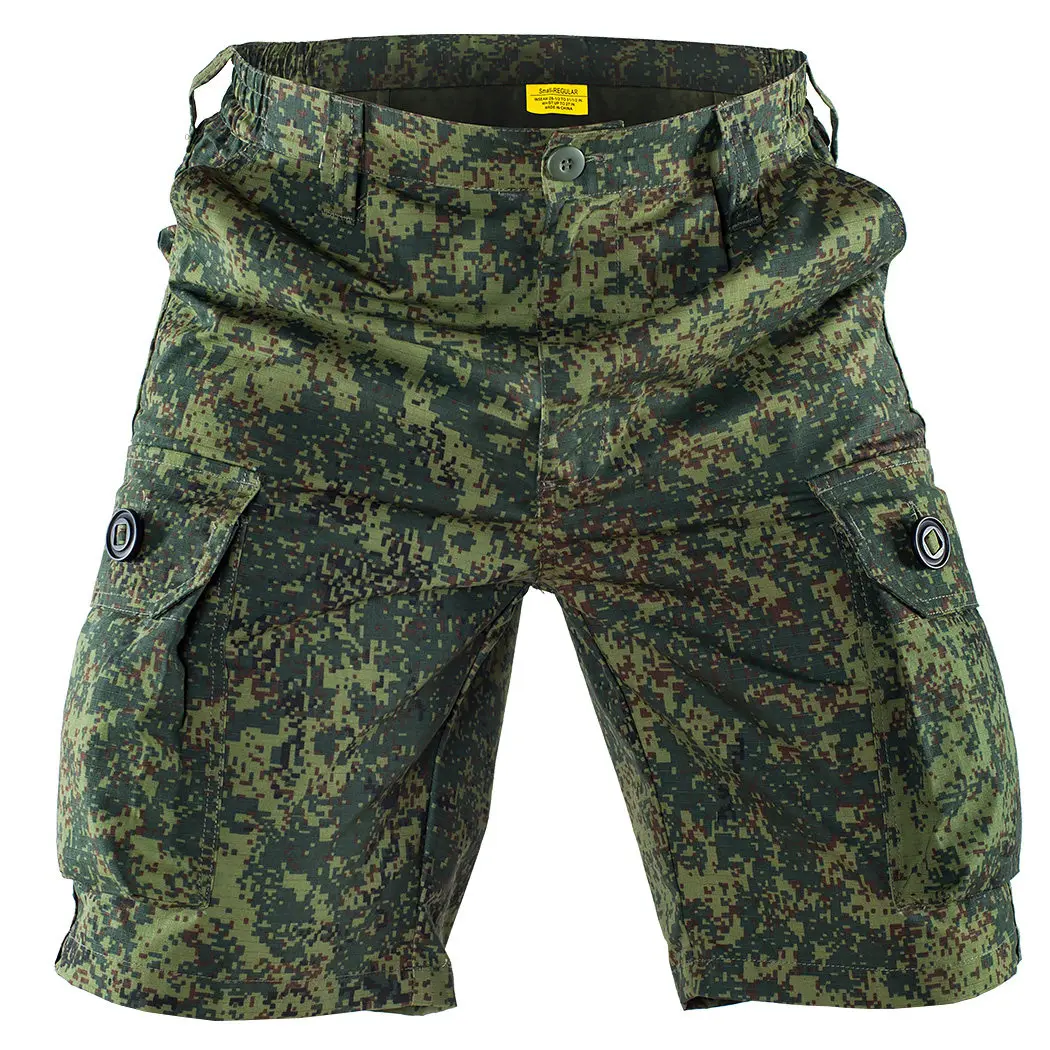 

Swedish M90 Russian Camouflage Geometric Camo Summer Shorts MTP British German Military Fabric Cargo Shorts for Men Outdoor