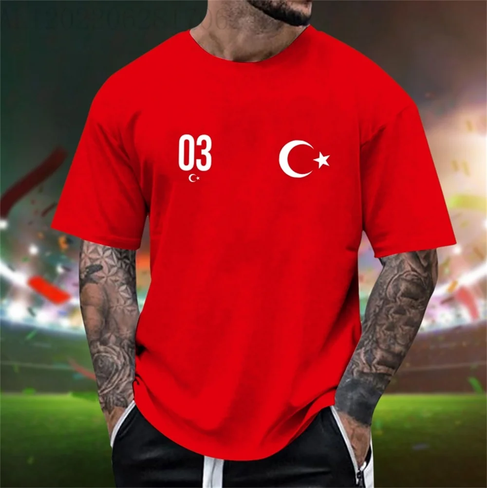

Men's Germany European Cup Türkiye Football Shirt Printed T-shirt Top Casual Shirt