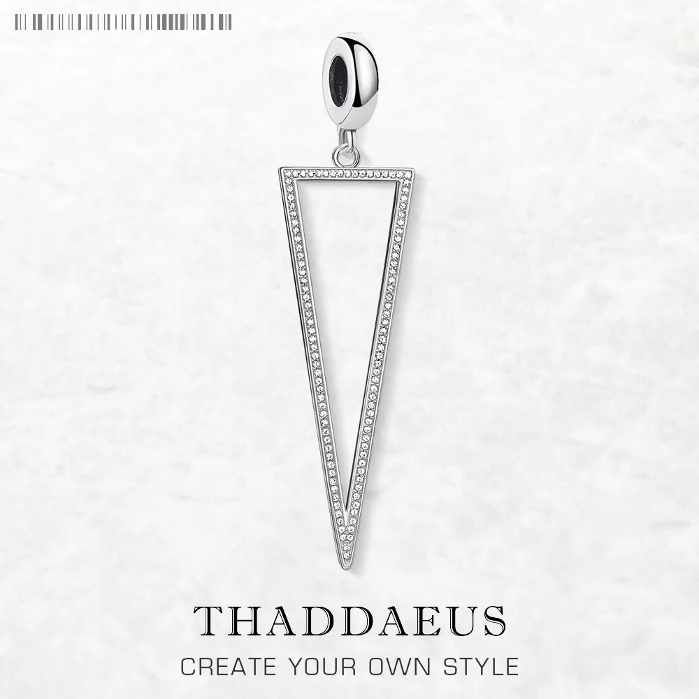 

Triangle Pendant Dangle Charm 925 Sterling Silver Fashion Jewelry For Woman Men Classic Gift