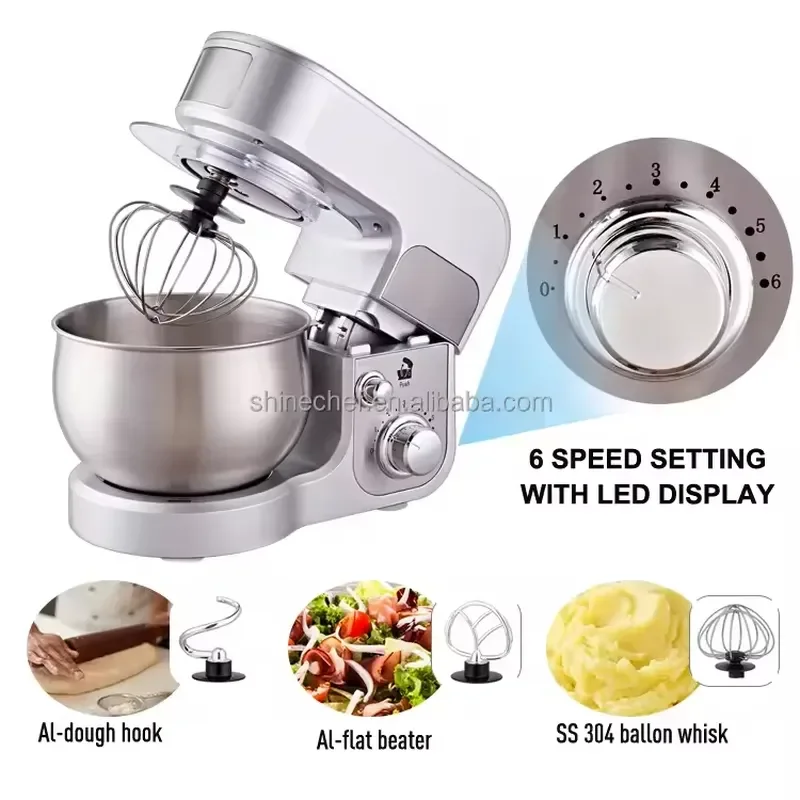 Kitchen Electric Cake Aid Low Noise Bread 3L Cake Maker Food Dough Stand Mixer Machine 700W Dough Mixer