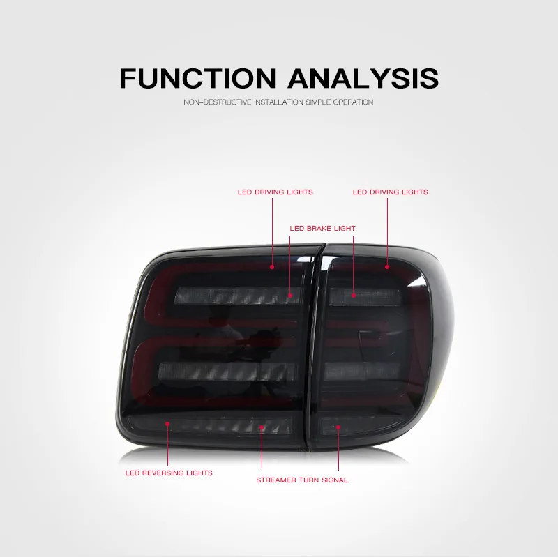 Assembly DRL+Brake+Reverse+Sequential Turning Sign Back Lamp For Armada Rear Lamp 2016-2019 For Nissan Patrol Y62 led Taillight