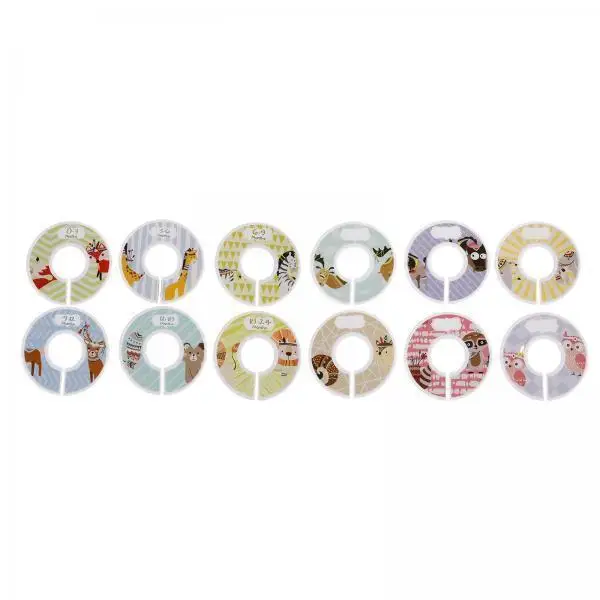 Baby Clothing Hanger Dividers - Blank Round Clothing Size Divider Tags