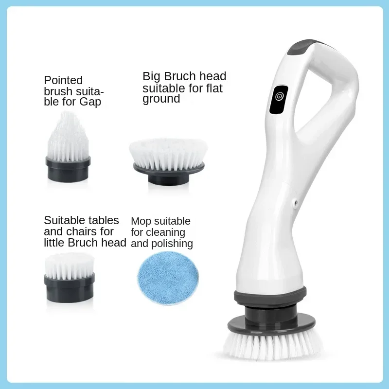 New Xiaomi Home Electric Cleaning Brush Rechargeable Scrubber with Detachable Heads Brush Bathroom Kitchen Toilet Clean Tools