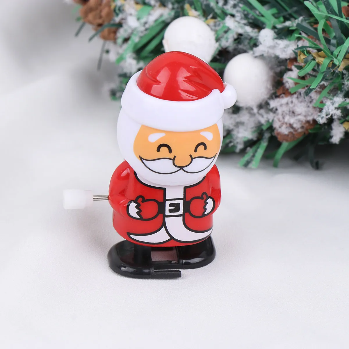

2Pcs Walking Shaking Head Christmas Santa Clockwork Gifts Party Favors Wind-Up Decorations for Kids Fun Celebration Supplies