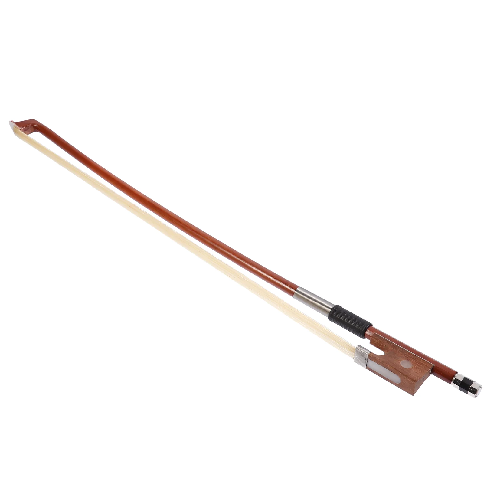 

Violin Hair Straight Body Good Arc Comfortable Use Replacement Bow 40cm Brown Student Practice Musical Instrument