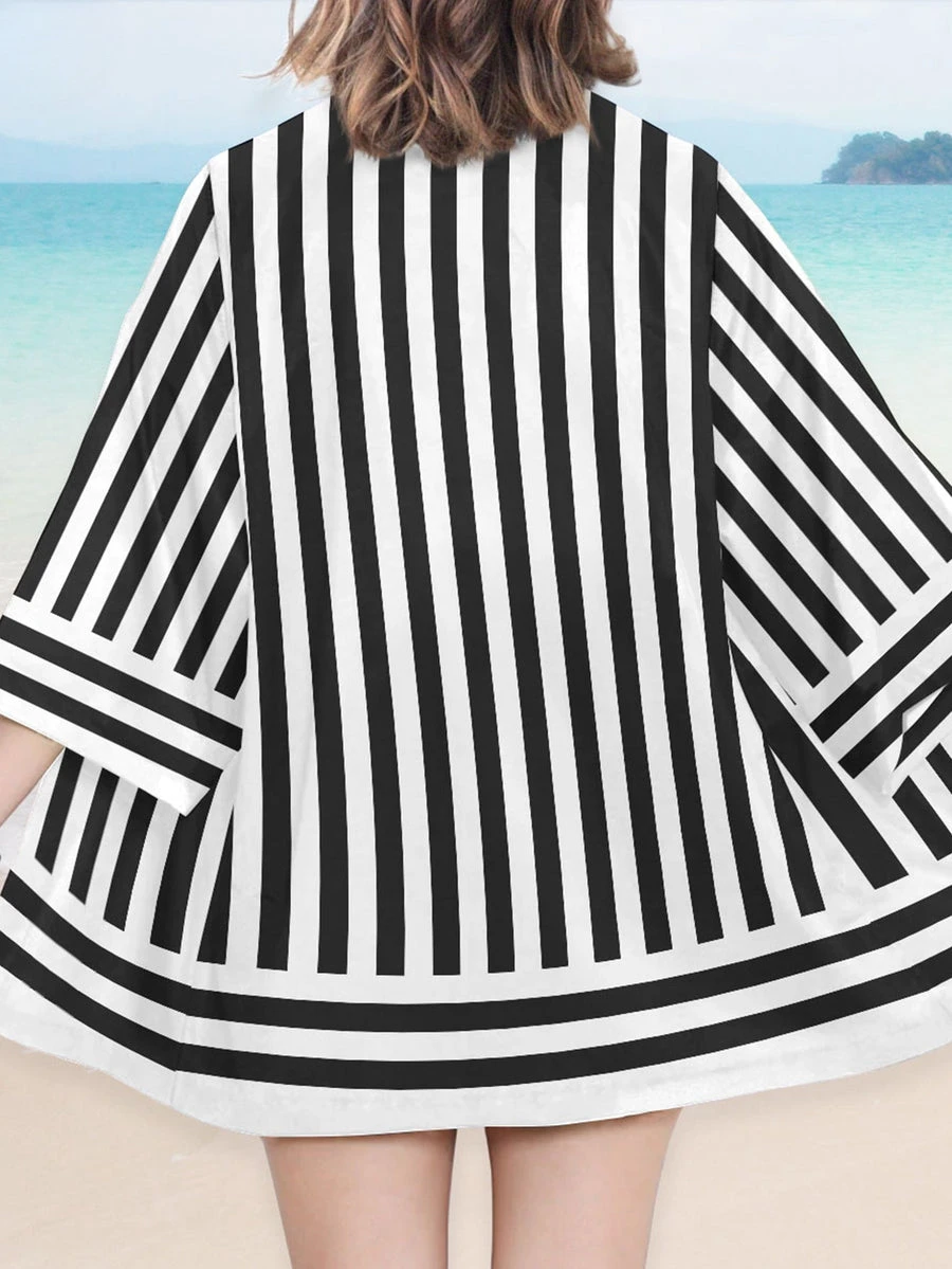 Obanai Iguro Kimono Kimono Cape Lose Dreiviertelärmel Strickjacke Robe Haori