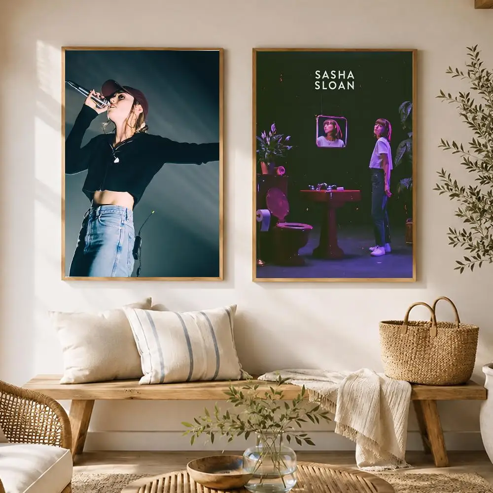 Singer Sasha Sloan Poster HD poster wall art self-stick no-residue for home cafe office great gift