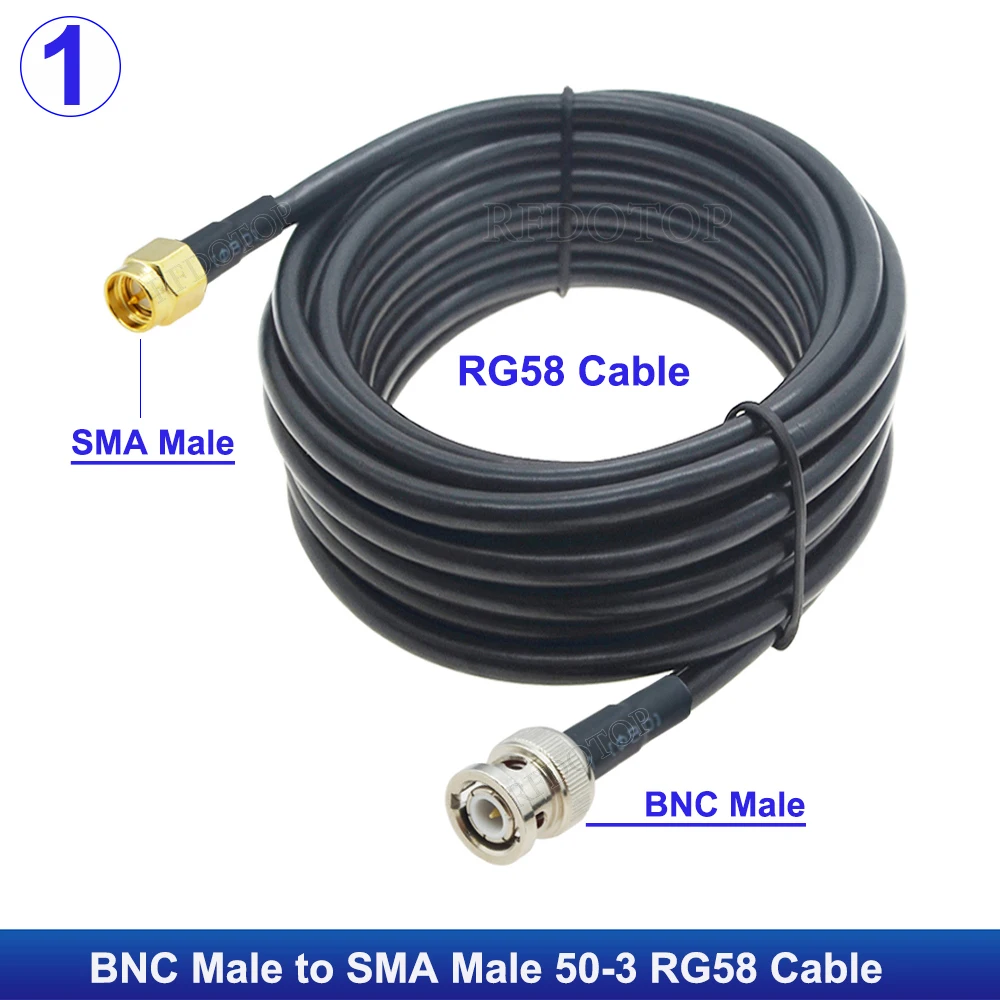 RG58 BNC Male/Female to SMA Male/Female Connector 50Ohm RG-58 RF Coaxial Extension Cable BNC to SMA Connector Jumper Pigtail