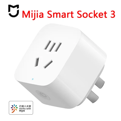 Imagen 1 del producto Enchufe Inteligente Mijia 3 con Control Remoto Inalámbrico 2.4G WIFI, Versión con Estadísticas de Energía, Adaptador de Encendido/Apagado, Compatible con la Aplicación Mi Home