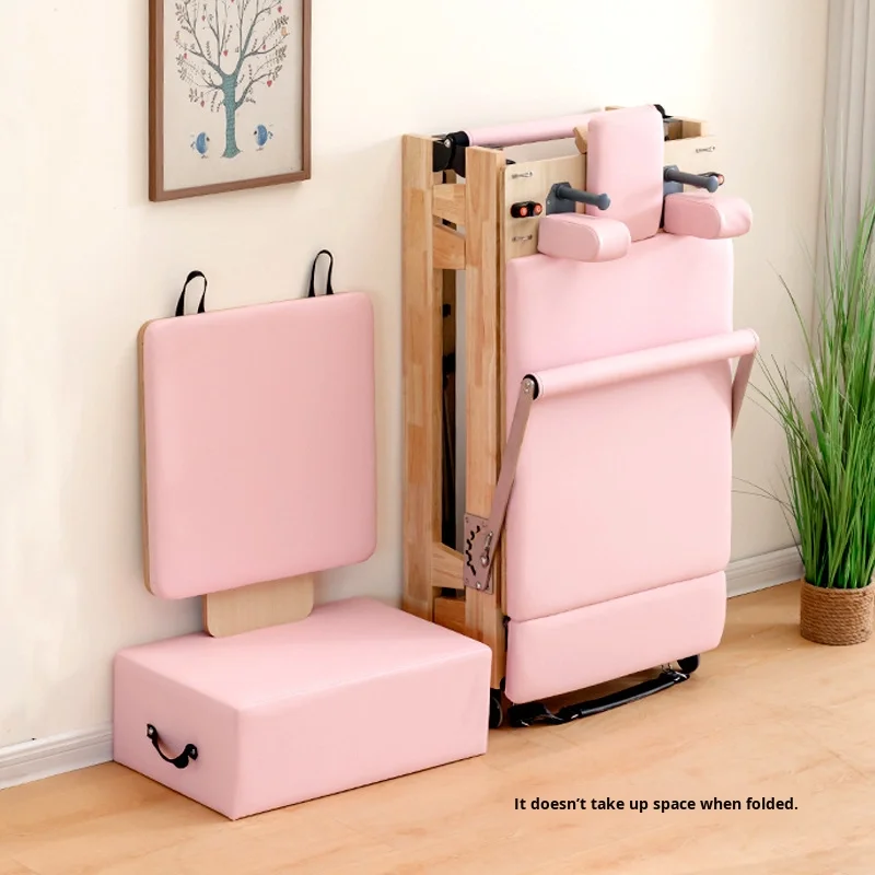 

Pilates Core Bed Foldable Eco-friendly Rubber Wood Home Yoga Studio Gym Body Shaping Large Equipment Five-Piece Set