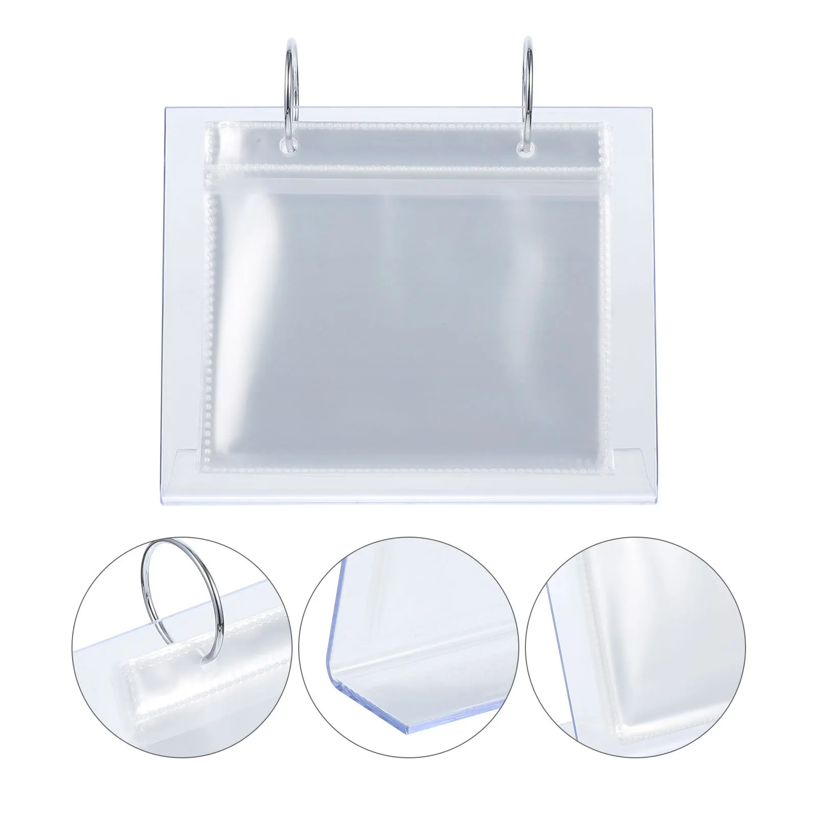 

2Pcs Acrylic Photo Album Landscape Photo Frame Stand Mini Tabletop Display for Photos Chic Modern Home Decoration