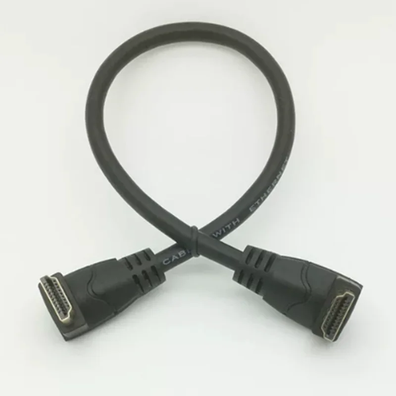 HD UP Down Cable 4K*2K 60HZ HDMI-compatible 2.0 Version 90 Degree Angle Male Computer Monitor Splitter Digital Cable