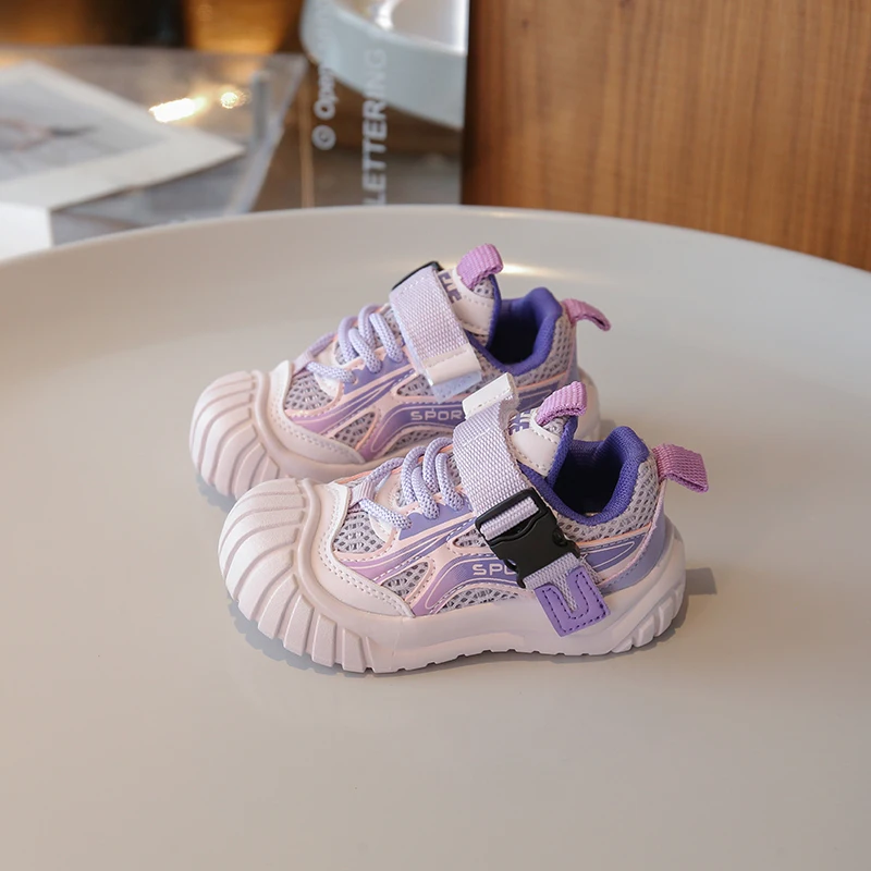 Kids Shoes for Girls Boys Non-slip Soft Sole Child Anti Collision Toddler Casual Shoes Tenis Versatile Mesh Breathable Sneakers