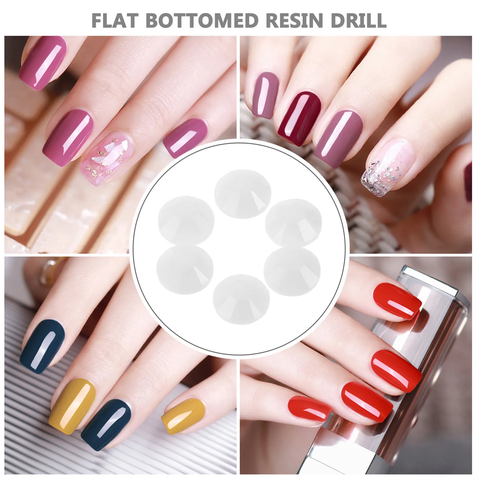 1Set White Resin 3Mm Flatback Rhinestones Nail Art DIY Charms Shiny Embellishments for Crafts Clothing Resin Rhinestones