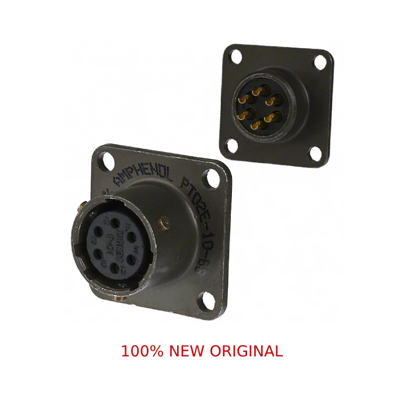 PT02A-10-6S,Straight,#10 Shell,Female,6P,PT,Bayonet Coupling,Male,Aerospace Connector,MIL-DTL-26482 Standard,PT02A-10-6P