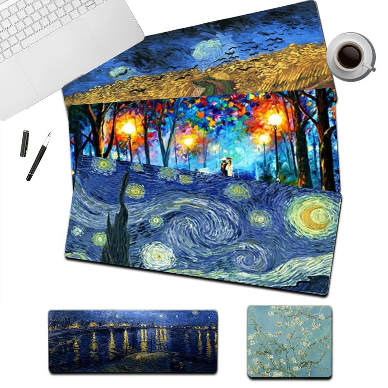 

NBDRUICAI Van Gogh Oil Painting Custom Skin Durable Rubber Mouse Mat Pad Size For Keyboards Mat Mousepad For Boyfriend Gift