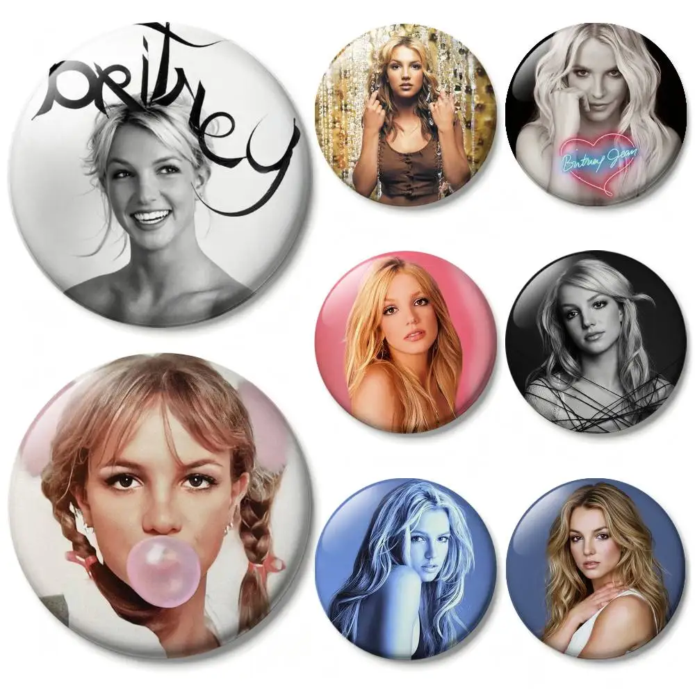 Pop B-Britney Jean S-Spears Laser Badge Applicable For Backpack Clothes Hats Decor Creative Accessories