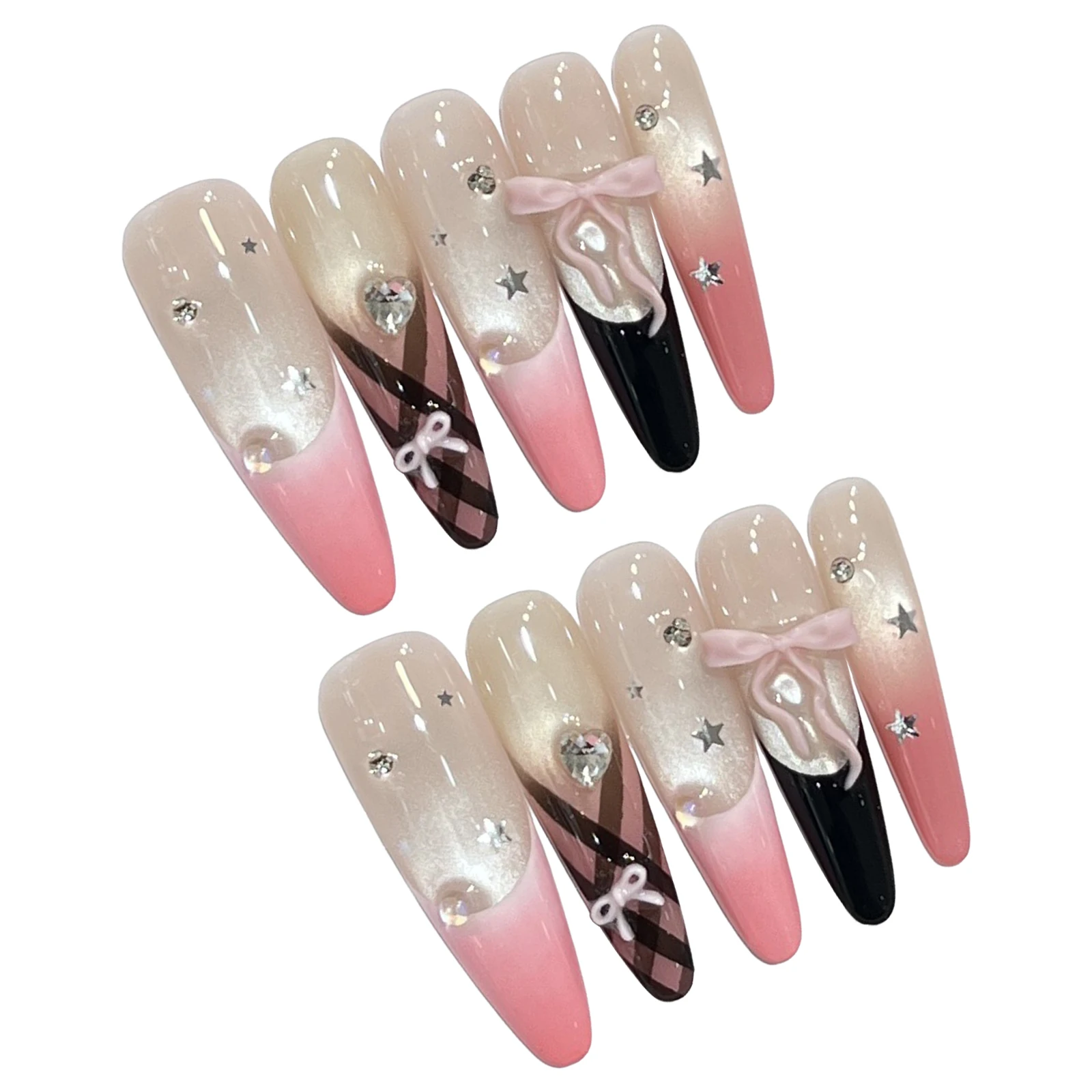 10-pcs-doce-legal-longo-amendoa-artesanal-unhas-falsas-lotus-rosa-estilo-frances-olho-de-gato-unhas-falsas-arcos-xadrez-projetos-imprensa-no-prego